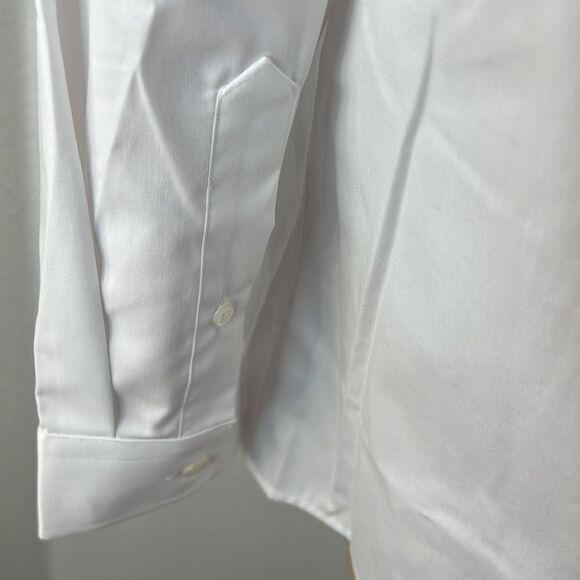 Twin Hill Shirt 16 1/2 White Dress Non Breakable Buttons Long Sleeve Two Pockets - Picture 6 of 9